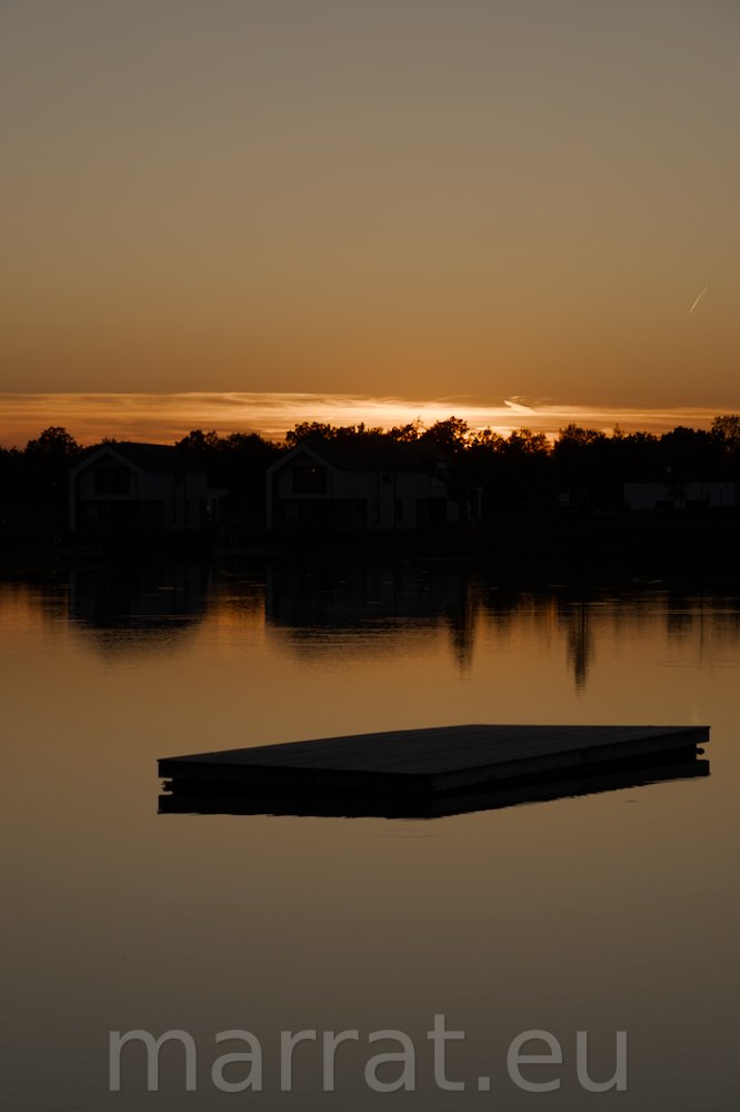 Sunset over a lake